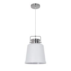 Elmark TEDD függőlámpa, 1xE27, matt fehér/szatén nikkel, 955TEDD1P/WH