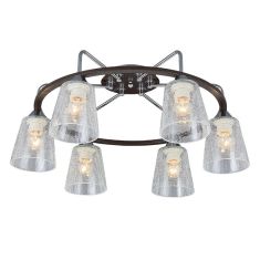 Elmark ZORY mennyezeti lámpa, 6xE27, wenge/króm, 955ZORY6