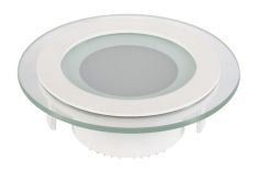 Elmark LED GLASS PANEL ROUND beépíthető LED panel, 6W, 4000-4300K/természetes fehér, fehér, 99LED638