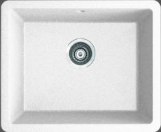 Marmorin faDO egymedencés gránit mosogató, fehér 428100006