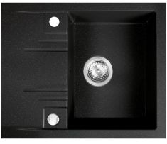 Ferro MEZZO II gránit mosogató, 58x48x15.7 cm, fényes grafit, DRGM48/58HA