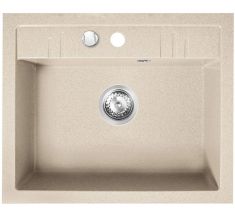 Ferro MEZZO II gránit mosogató, 58x48x17.6 cm, homok, DRGM1/48/58SA