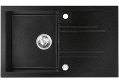 Ferro MEZZO II gránit mosogató, 78x48x17.7 cm, fényes grafit, DRGM48/78HA