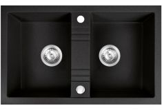 Ferro MEZZO II gránit mosogató, 78x48x17.7 cm, grafit, DRGM2/48/78BA