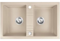 Ferro MEZZO II gránit mosogató, 78x48x17.7 cm, homok, DRGM2/48/78SA