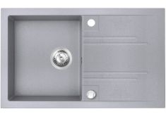 Ferro MEZZO II gránit mosogató, 78x48x17.7 cm, szürke, DRGM48/78GA