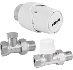 Ferro egyenes termosztátos radiátorszelep szett, 1/2 ZTM20"