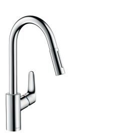 Hansgrohe FOCUS egykaros mosogató csaptelep, kihúzható fejjel, króm 31815000