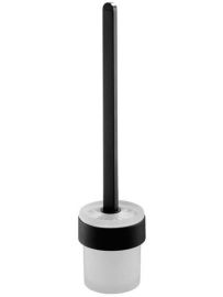 Bisk FUTURA BLACK WC kefe szett üveg tartóval, fekete 02958