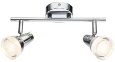 GLOBO ALASKA mennyezeti és fali lámpa, LED, 2x4W, króm 56134-2