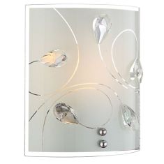 GLOBO ALIVIA fali lámpa, üveg, K5 kristály dekor, 1xE27 40414-1W