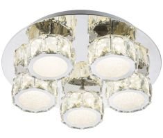 GLOBO AMUR mennyezeti lámpa, LED, 1x40W, K5 kristály, króm 49350D4