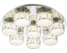GLOBO AMUR mennyezeti lámpa, LED, 1x64W, K5 kristály, króm 49350D5