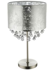 GLOBO AMY I asztali lámpa, E27, 1x60W, ezüst 15188T3