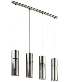 GLOBO ANNIKA függőlámpa, E27, 4x25W, füst színű 21000-4HN