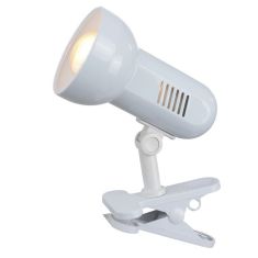 GLOBO BASIC csiptetős spot lámpa, fém, fehér, 1xE27 5496