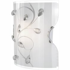 GLOBO BURGUNDY fali lámpa, matt króm, opál üveg, 1xE27, ILLU 40404W