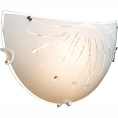 GLOBO CALIMERO I fali lámpa, króm, fehér üveg, 1xE27, ILLU 40402W