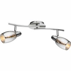 GLOBO CARSON spot lámpa, króm, üveg, króm, 2xE14 54986-2