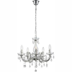 GLOBO CUIMBRA II kristály csillár, víztiszta, króm, 5xE14 63116-5