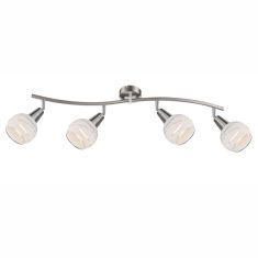 GLOBO ELLIOTT spot lámpa, matt króm, üveg, 4 db E14 LED izzó 54341-4