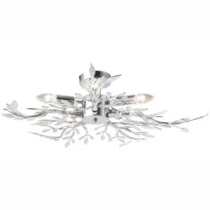 GLOBO FLASH mennyezeti lámpa, króm, átlátszó, 5xE14, 68541-5