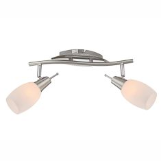 GLOBO GILLIAN spot lámpa, kapcsolóval, króm, matt króm, üveg, 2xE14 54983-2