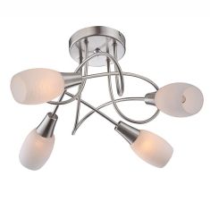 GLOBO GILLIAN spot lámpa, króm, matt króm, üveg, 4xE14 54983-4D