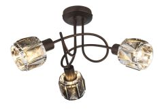 GLOBO INDIANA mennyezeti lámpa, E14, 3x40W, barna 54357-3