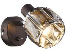 GLOBO INDIANA fali lámpa, E14, 1x40W, bronz színű 54357-1