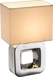 GLOBO KILAUEA asztali lámpa, E14, 1x40W, ezüst/fehér 21602