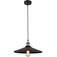 GLOBO KNUD függőlámpa, alumínium, fekete, 1 db E27 LED izzó, 15060