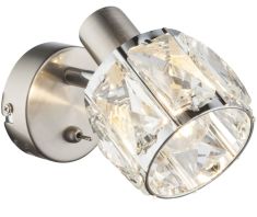 GLOBO KRIS fali lámpa, E14, 1x40W, matt nikkel 54356-1