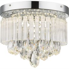 GLOBO MANILO mennyezeti lámpa, króm, akril kristály, 1 db LED izzó, 68598A