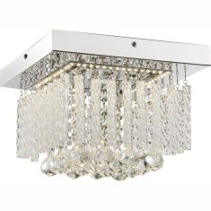 GLOBO MATHILDA mennyezeti lámpa, króm, üveg kristály, 1 db LED izzó 68396-12
