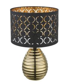 GLOBO MIRAUEA asztali lámpa, E27, 1x60W, arany/fekete 21616