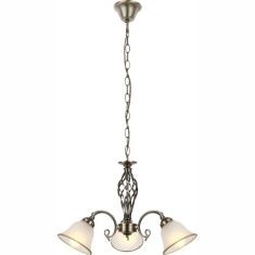 GLOBO ODIN csillár, antik, bronz, üveg, 3xE27 60208-3