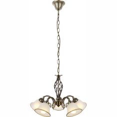 GLOBO ODIN csillár, antik, bronz, üveg, 5xE27 60208-5