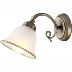 GLOBO ODIN fali lámpa, antik bronz, üveg, 1xE27 60208W