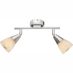 GLOBO TADEUS spot lámpa, króm, opál üveg, LxBxH:250x80x110, exkl. 2xE14 54919-2