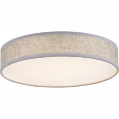 GLOBO TED mennyezeti lámpa, matt nikkel, szürke textil, 1 db LED izzó 15185D2