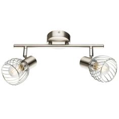 GLOBO TEXAS mennyezeti és fali lámpa, E14, 2x40W, matt nikkel 54809-2