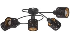 GLOBO TROY mennyezeti lámpa, E14, 5x8W, fekete 54121-5