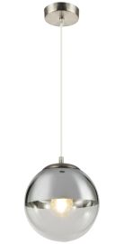 GLOBO VARUS függőlámpa, E27, 1x60W, d20cm, szürke 15851