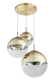GLOBO VARUS függőlámpa, E27, 3x60W, arany 15855-3
