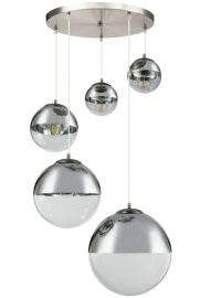 GLOBO VARUS függőlámpa, E27, 5x60W, szürke 15851-5