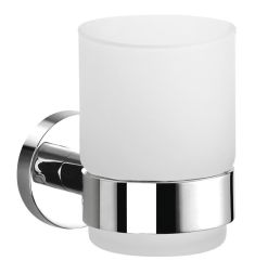 Ferro GRACE üveg fogmosópohár, tartóval, króm AC03