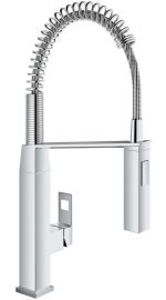 Grohe EUROCUBE egykaros mosogató csaptelep, flexibilis kifolyóval, króm 31395000