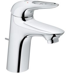 Grohe EUROSTYLE egykaros mosdó csaptelep, leeresztőgarnitúrával, S-méret, króm 23564003