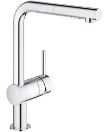 Grohe MINTA egykaros mosogató csaptelep, kihúzható zuhanyfejes, króm 30274000
